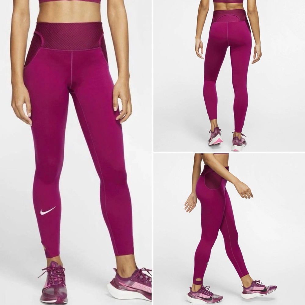 Nike City Ready 7/8 Leggings High Rise in Pink Magenta Women's Size Small